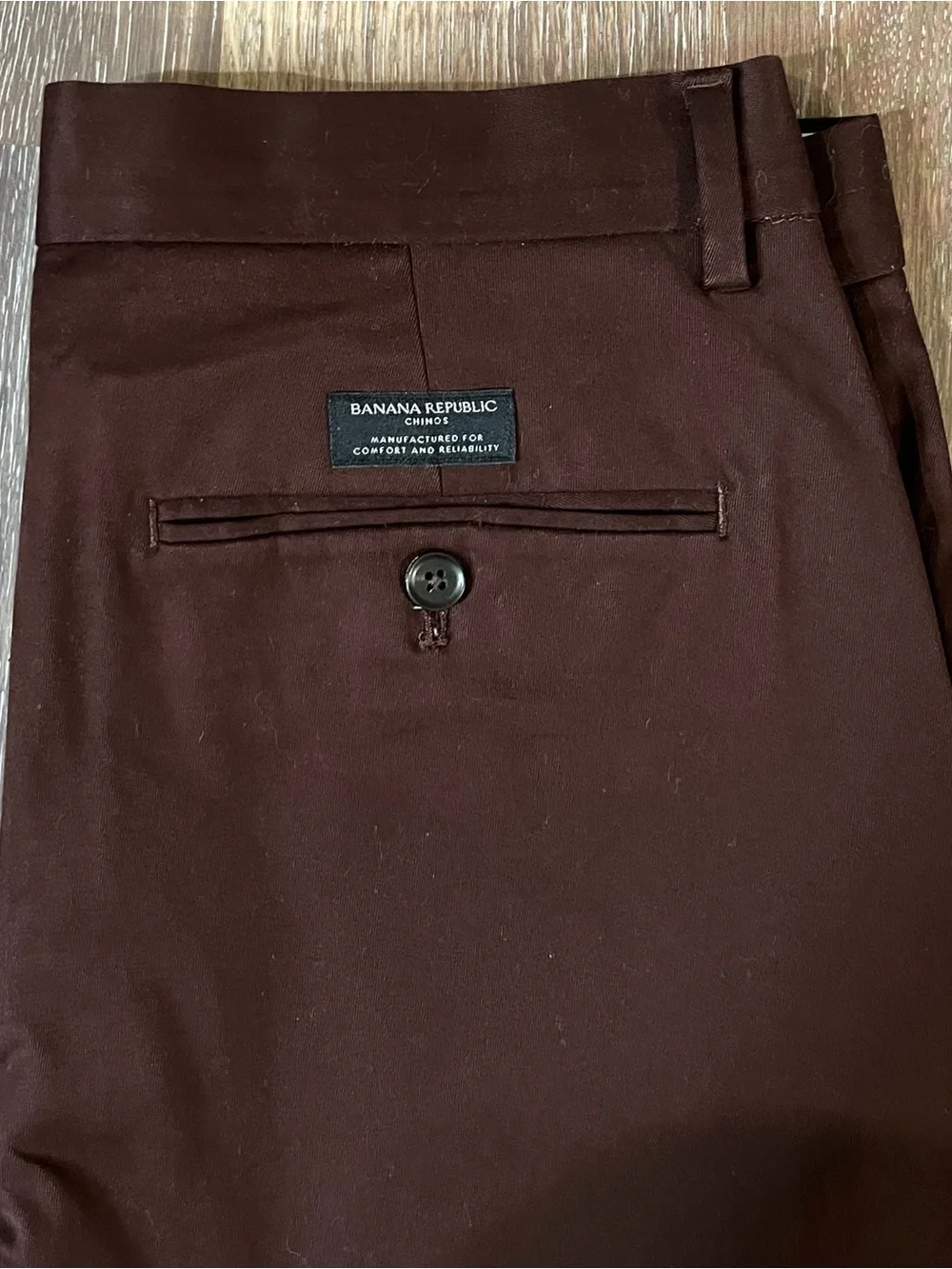 Banana Republic Men's Dark Maroon/ Brown Aiden Slim Fit Chinos